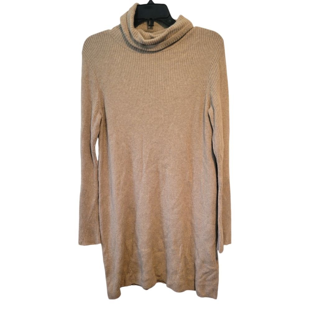 Madewell Ribbed Bell-Sleeve Turtleneck Sweater Dress Size Medium Wool Alpaca